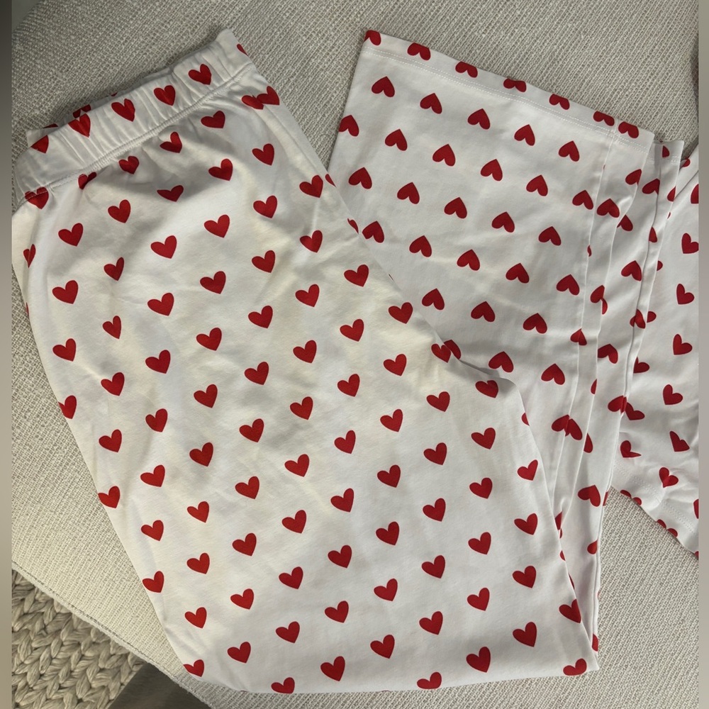 LAKE Pima Classic Red Heart Pajamas - Picture 4 of 4
